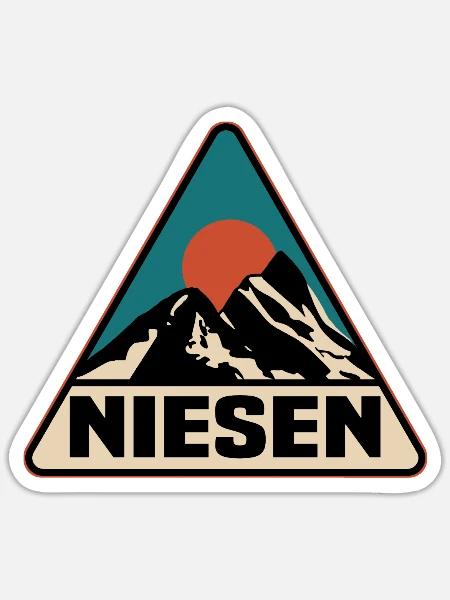 Niesen Alpen Schweiz - Sticker Größe S (10 x 10 cm) - Mattweiß