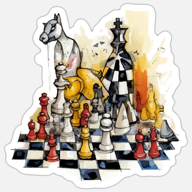 Chess composition n°2 Sticker size S (10 x 10 cm)