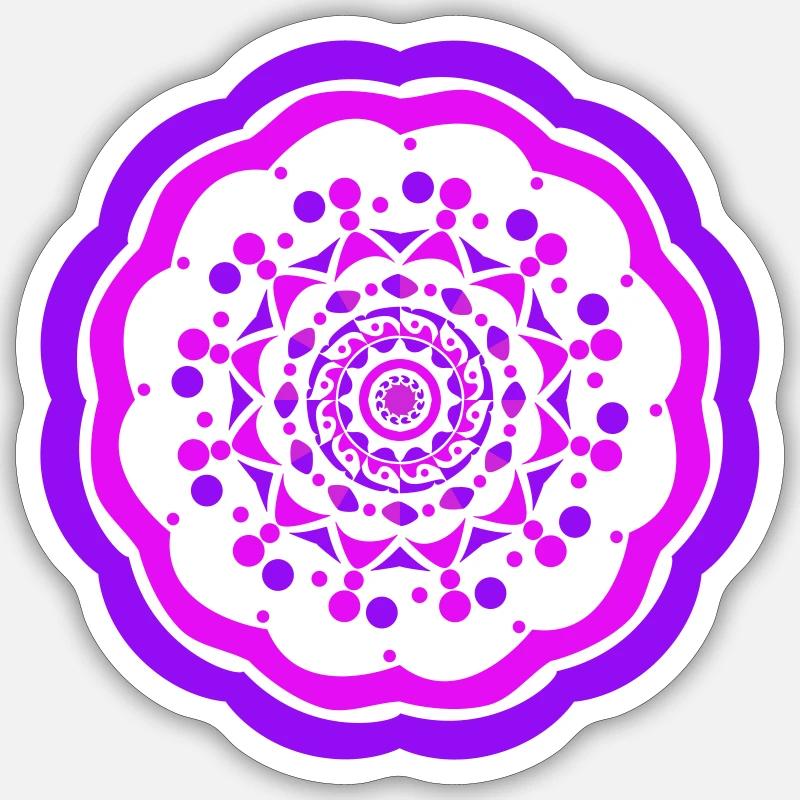 Purple Mandala - Sticker size S (10 x 10 cm) - white matte
