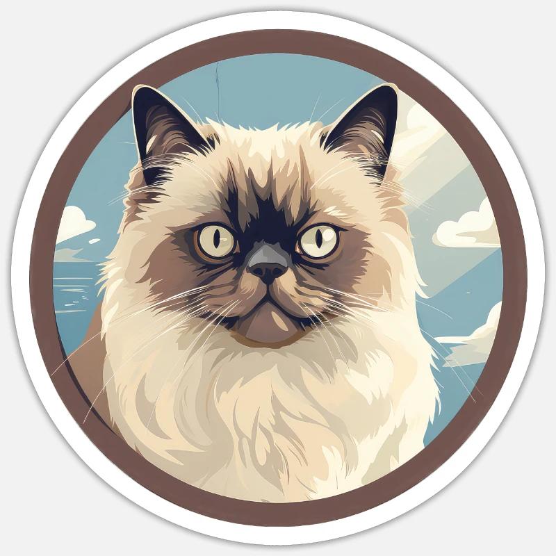 Himalayan cat - Sticker size S (10 x 10 cm) - white matte