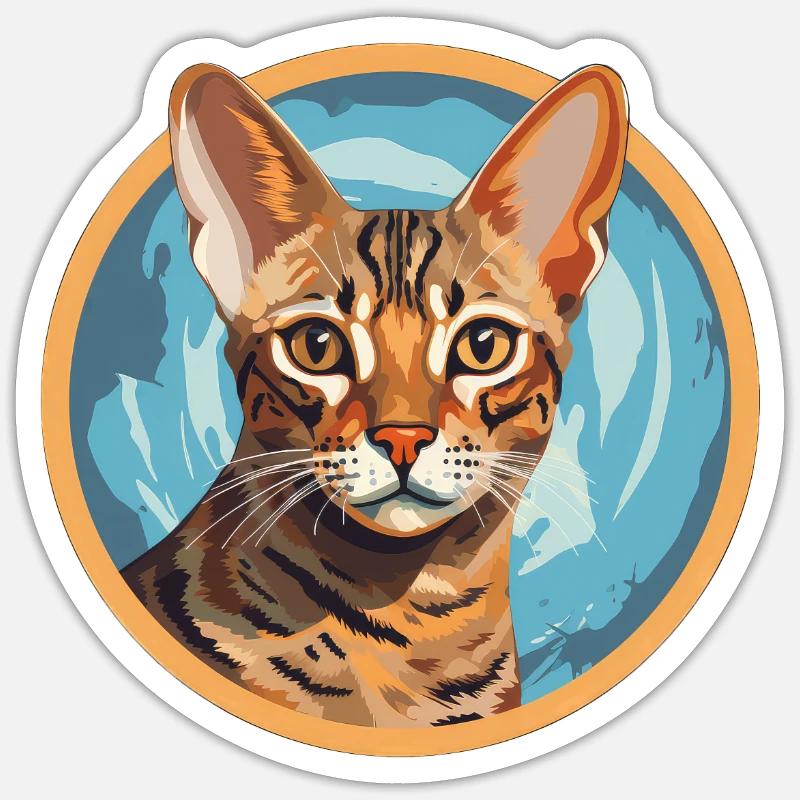 Ocicat Cat - Sticker size S (10 x 10 cm) - white matte
