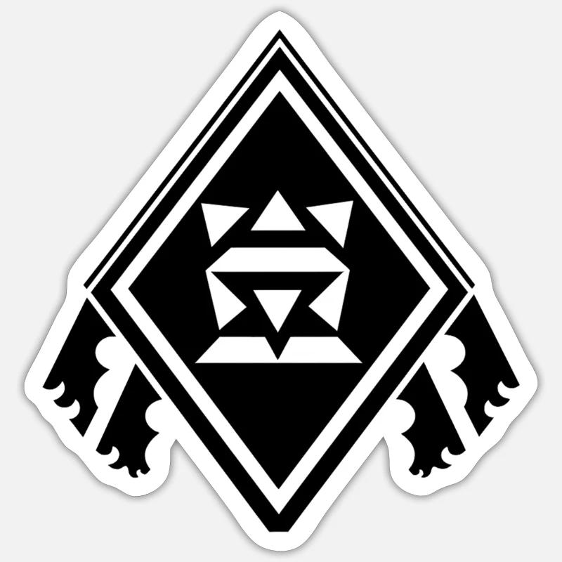 maya9 - Sticker Größe S (10 x 10 cm) - Mattweiß