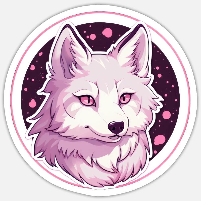 Wolf Anime - Sticker size S (10 x 10 cm) - white matte