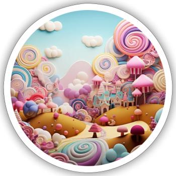 Mondes de rêve : votre style, votre voyage - Sticker taille S (10 x 10 cm) - blanc mat - Devant