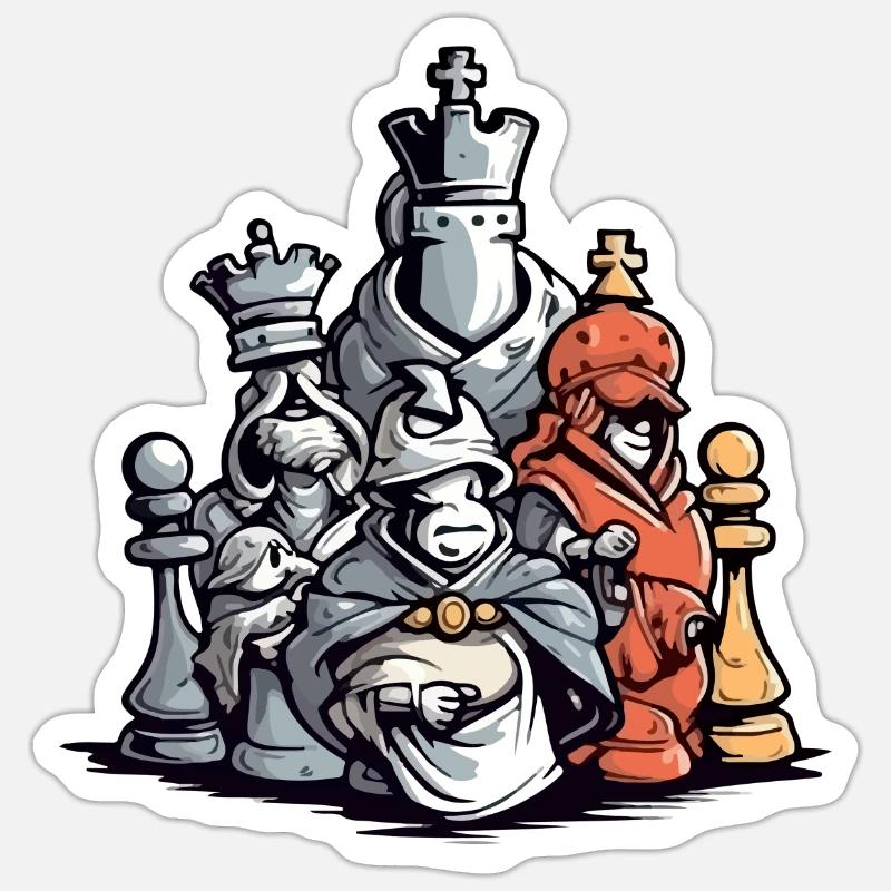 Das Chess Shock Team Sticker Größe S (10 x 10 cm)