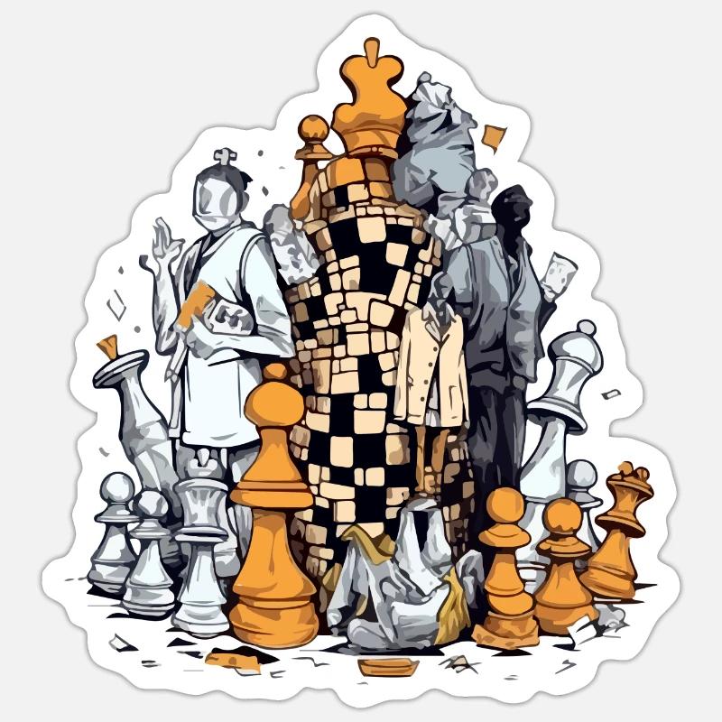 Chess Tower Sticker size S (10 x 10 cm)
