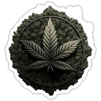 Crypto-Leaf - Sticker size S (10 x 10 cm) - white matte - Front