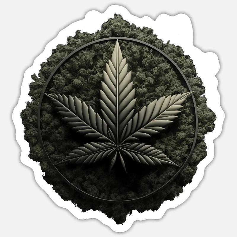 Crypto-feuille - Sticker taille S (10 x 10 cm) - blanc mat