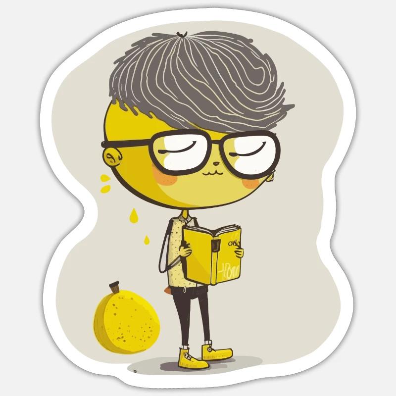 Der Lemon Chic - Sticker Größe S (10 x 10 cm) - Mattweiß