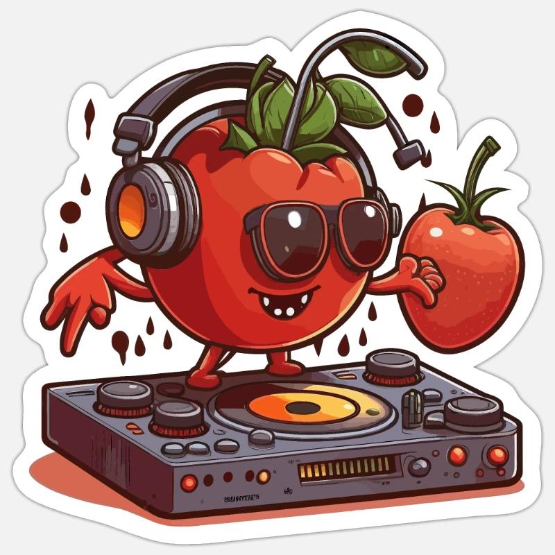 Tomato Turn Up Sticker size S (10 x 10 cm)