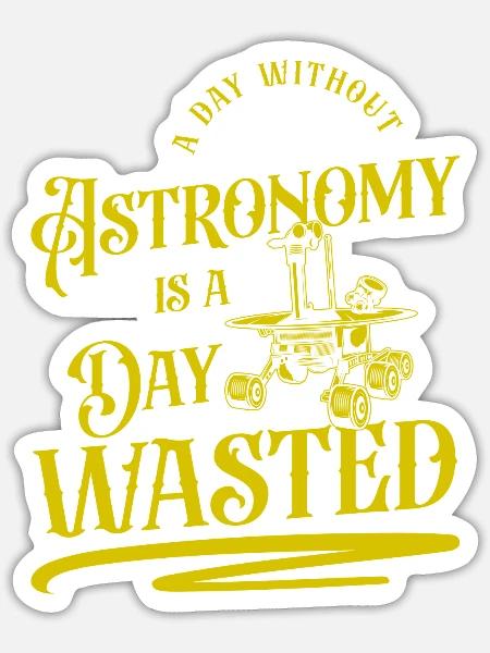 Astronomie Erde Galaxie Astronaut - Sticker Größe S (10 x 10 cm) - Mattweiß