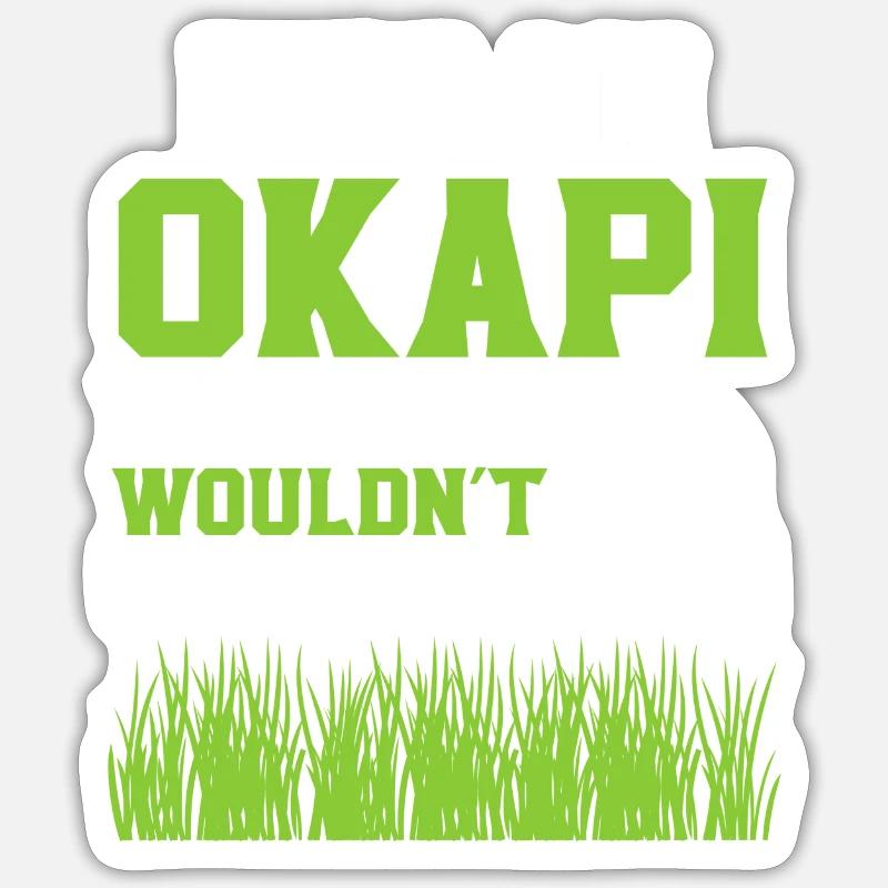 Okapi zoo adventure - Sticker size S (10 x 10 cm) - white matte