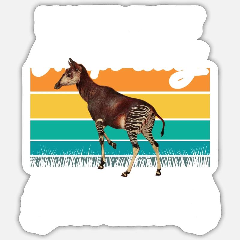 Pure Okapi nature Sticker size S (10 x 10 cm)