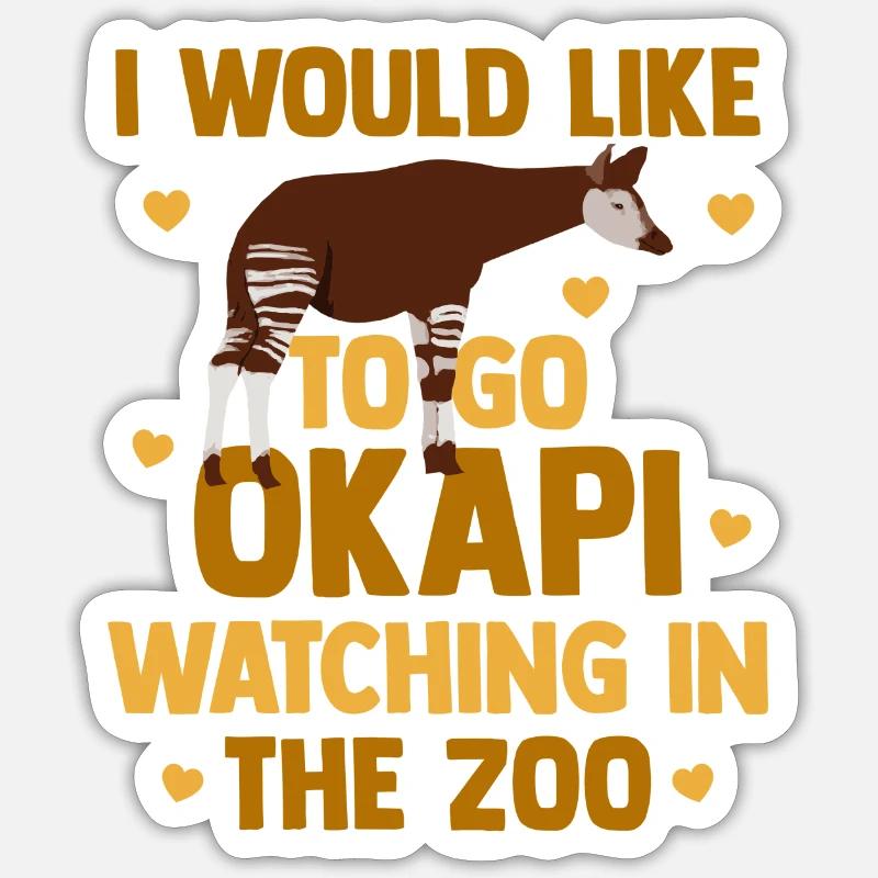 Okapi in harmony with nature - Sticker size S (10 x 10 cm) - white matte