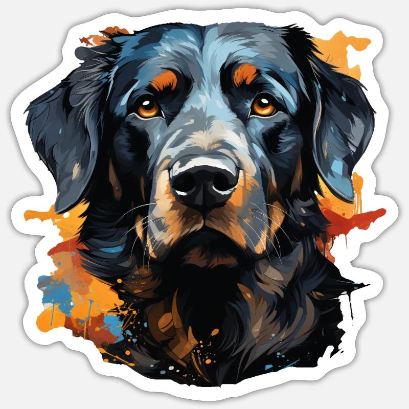 Chien - Sticker taille S (10 x 10 cm) - blanc mat