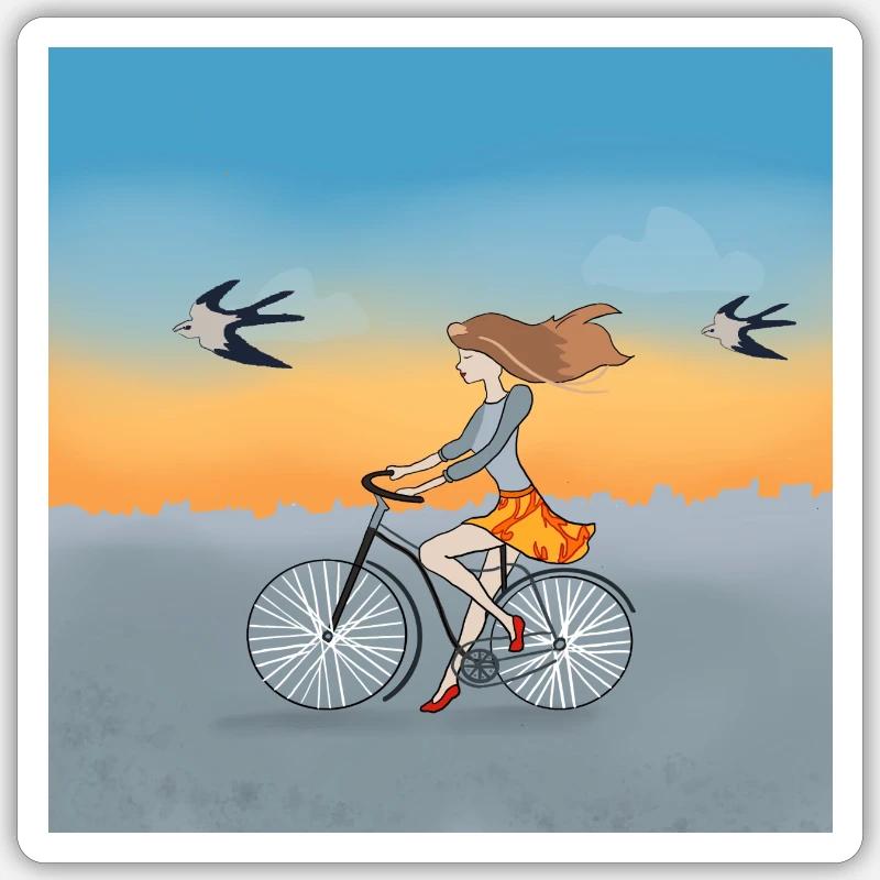 Mädchen Sticker Größe S (10 x 10 cm)