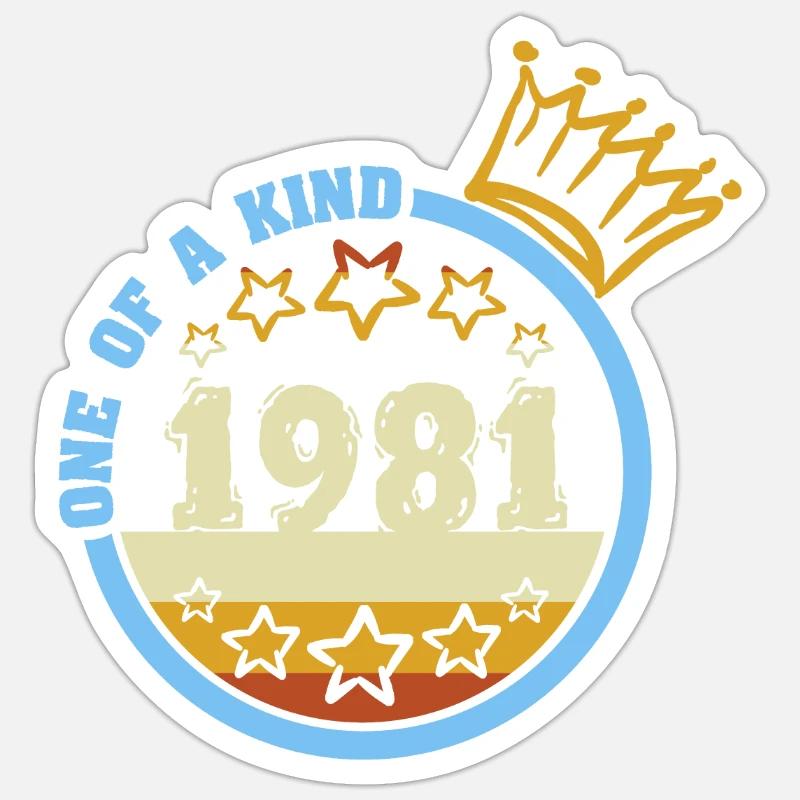 Année de construction: 1981 - Sticker taille S (10 x 10 cm) - blanc mat