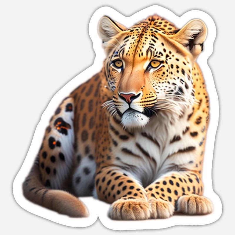 Léopard Sticker taille S (10 x 10 cm)