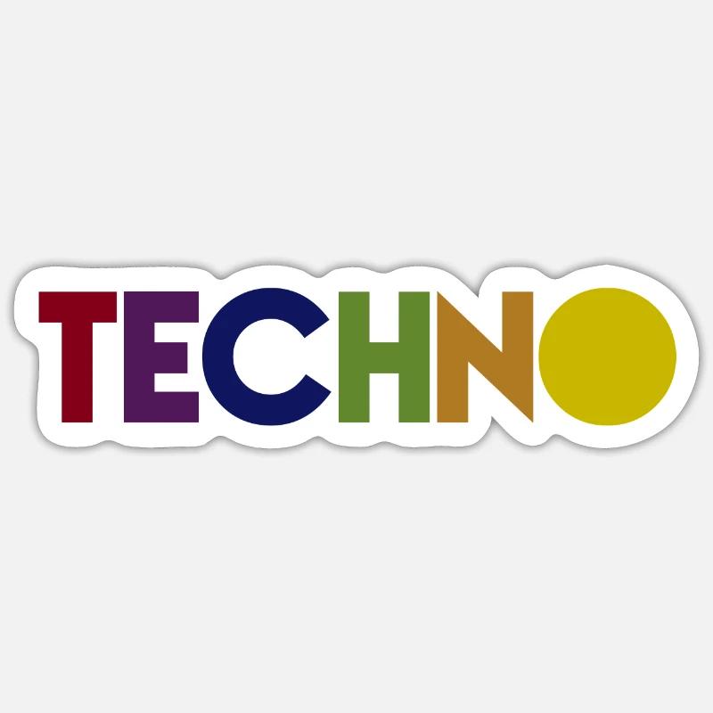Techno Sticker taille S (10 x 10 cm)