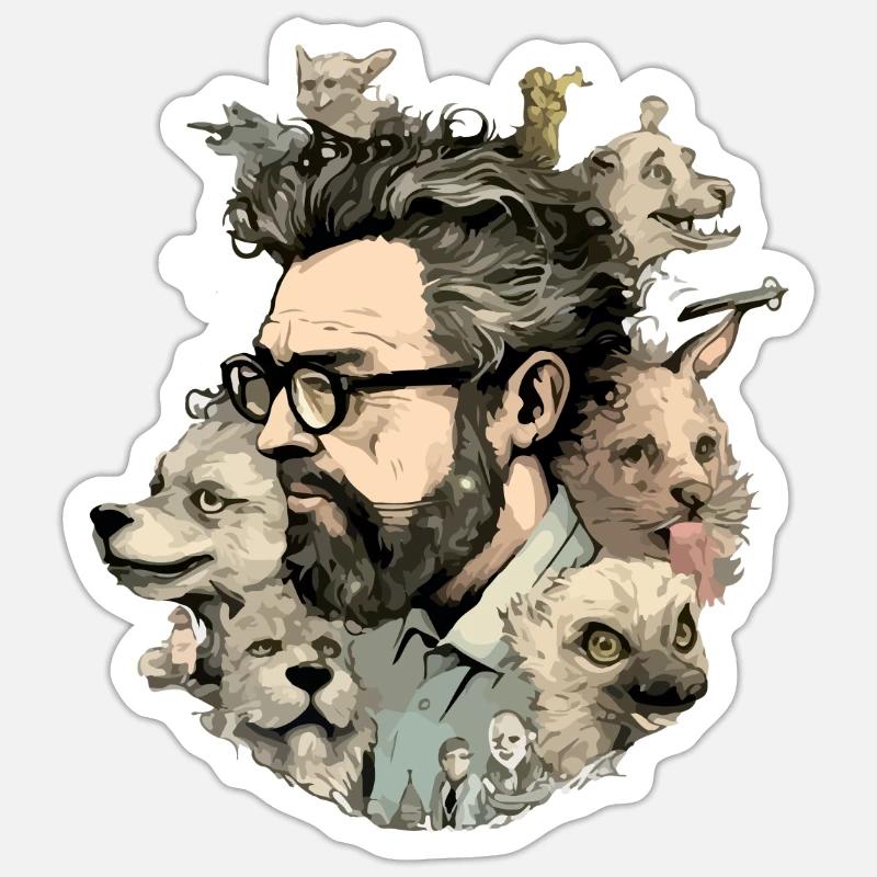 Dr. Bak - Sticker Größe S (10 x 10 cm) - Mattweiß