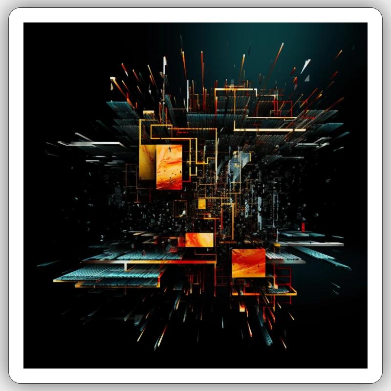 Créativité numérique : technologie moderne - Sticker taille S (10 x 10 cm) - blanc mat