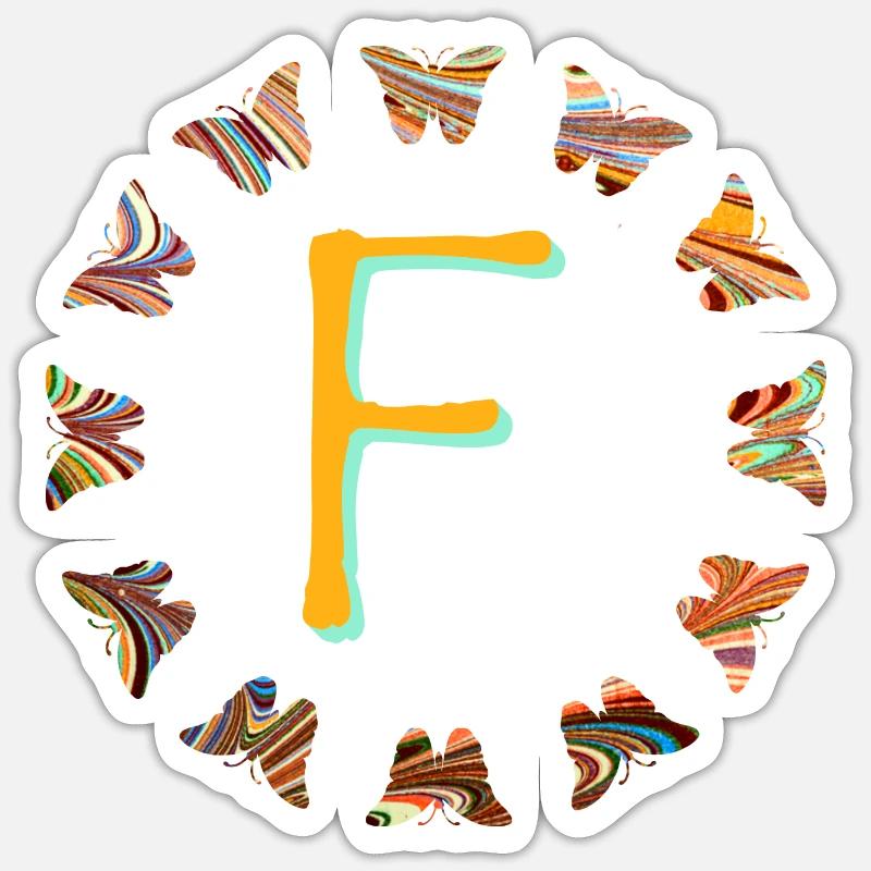 Papillons E 56 F - Sticker taille S (10 x 10 cm) - blanc mat