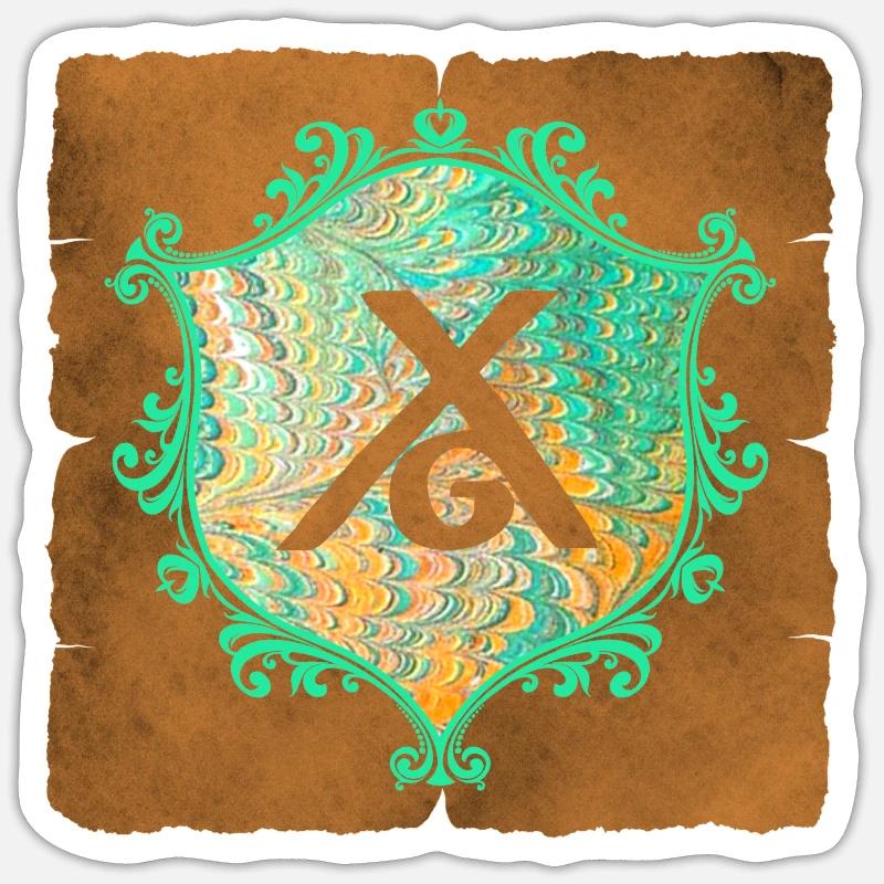 e 36 x - Sticker taille S (10 x 10 cm) - blanc mat