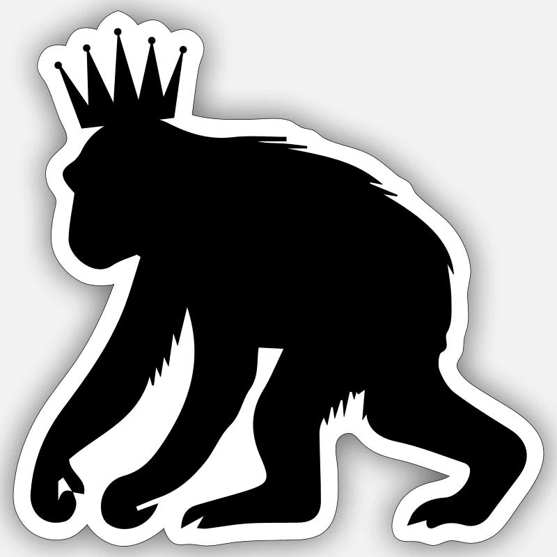 Monkey King - Sticker size S (10 x 10 cm) - white matte