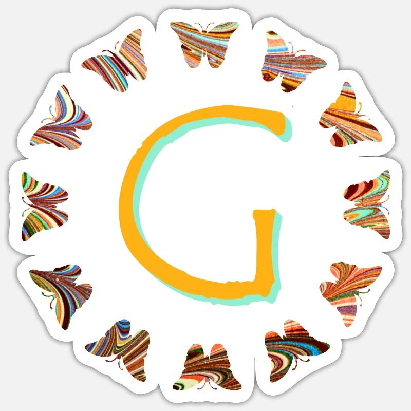 Butterflies E 56 g - Sticker size S (10 x 10 cm) - white matte
