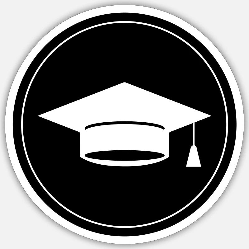Student Abschluss Sticker Größe S (10 x 10 cm)