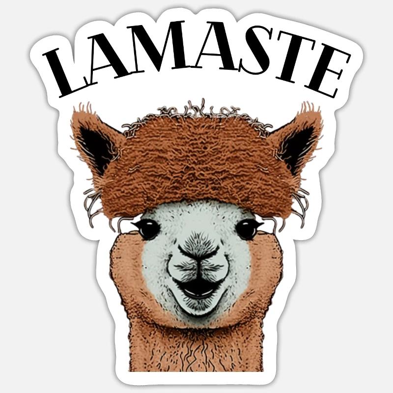 Lamaste Lama - Sticker size S (10 x 10 cm) - white matte