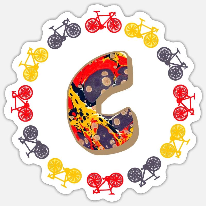 fahrrad e 202 c - Sticker Größe S (10 x 10 cm) - Mattweiß