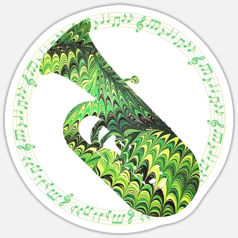 Tuba E 35 - Sticker taille S (10 x 10 cm) - blanc mat