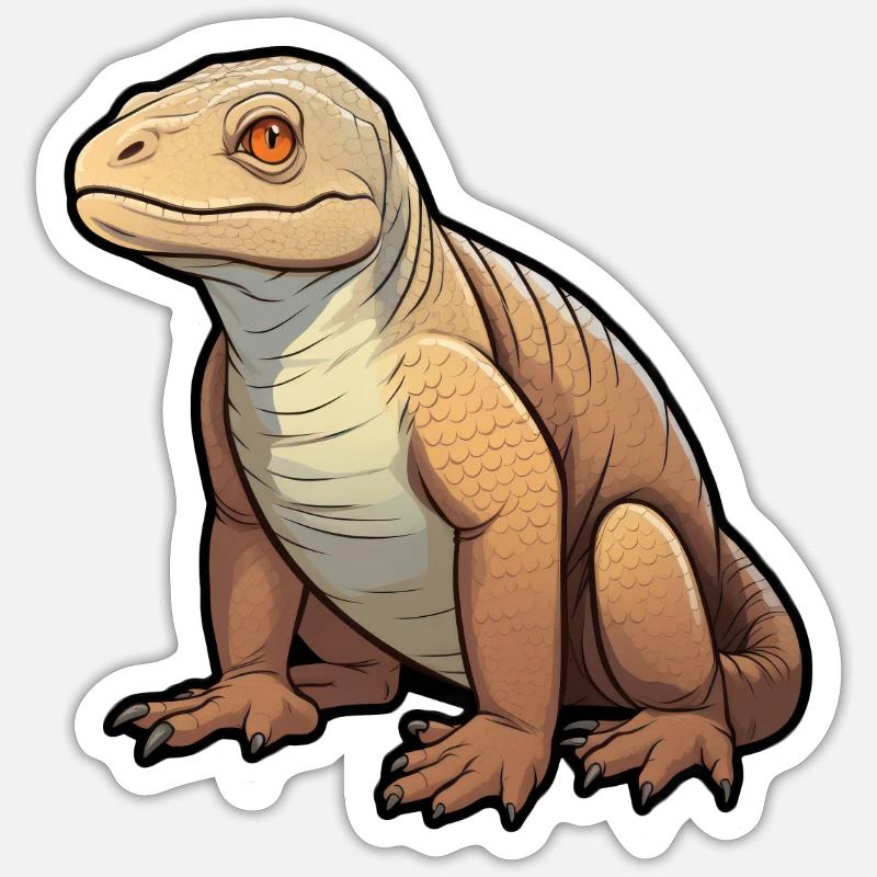 Komodo dragons - Sticker size S (10 x 10 cm) - white matte