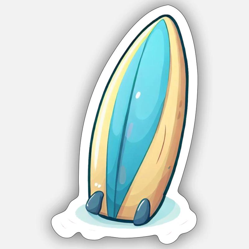 Surfez sur les vagues - Sticker taille S (10 x 10 cm) - blanc mat