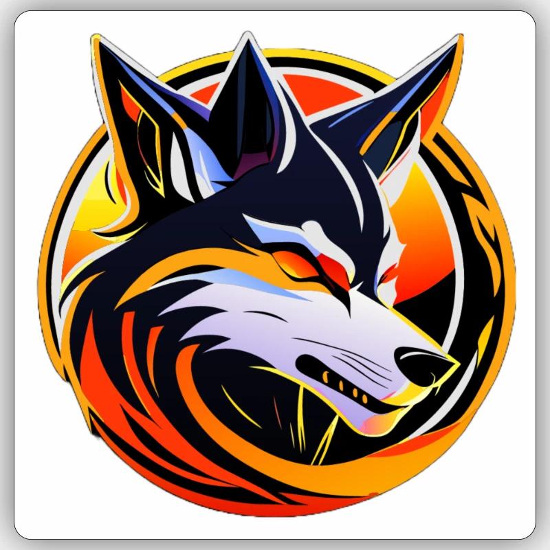 Wolf - Sticker Größe S (10 x 10 cm) - Mattweiß