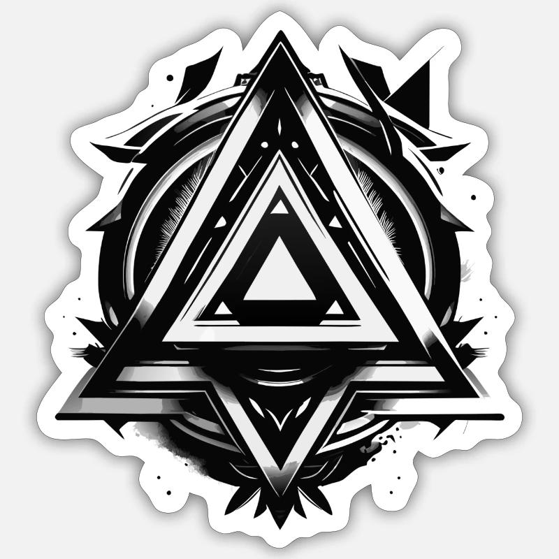 Triangles - Sticker size S (10 x 10 cm) - white matte