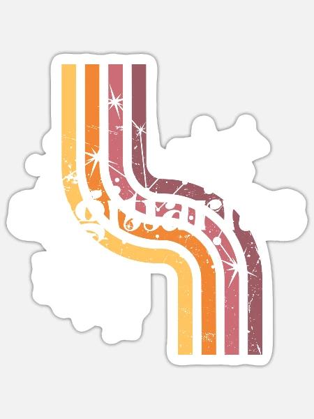 Schütze-Retro-Horoskop - Sticker Größe S (10 x 10 cm) - Mattweiß