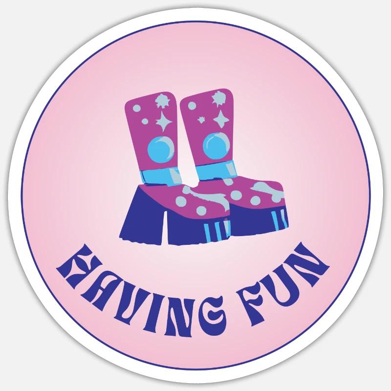 s’amuser Sticker taille S (10 x 10 cm)