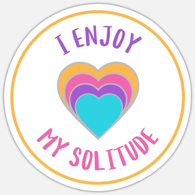 Einsamkeit - Sticker Größe S (10 x 10 cm) - Mattweiß
