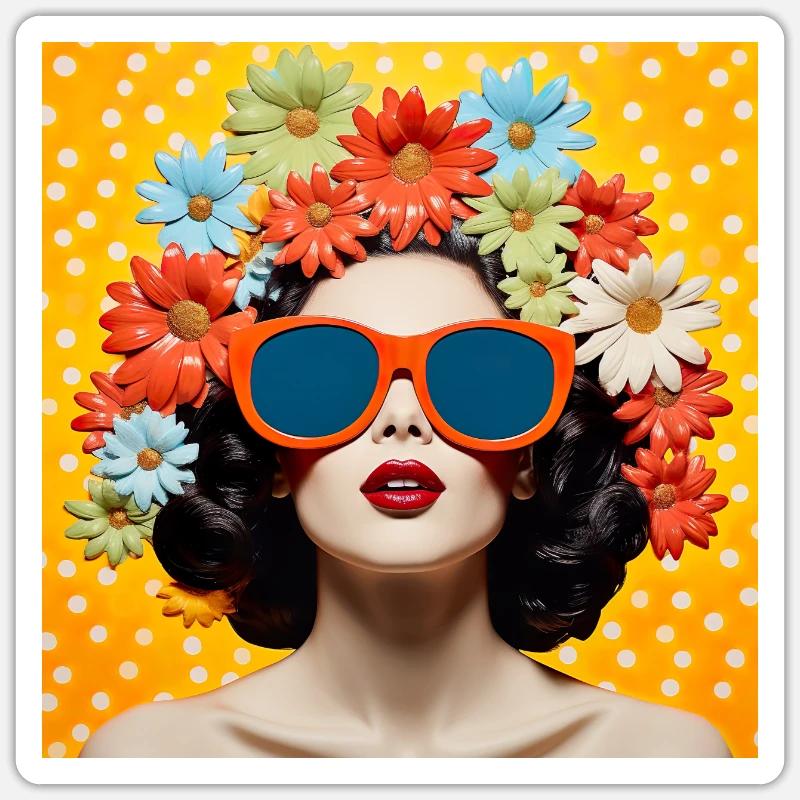 Têtes de fleurs, capitules Sticker taille S (10 x 10 cm)
