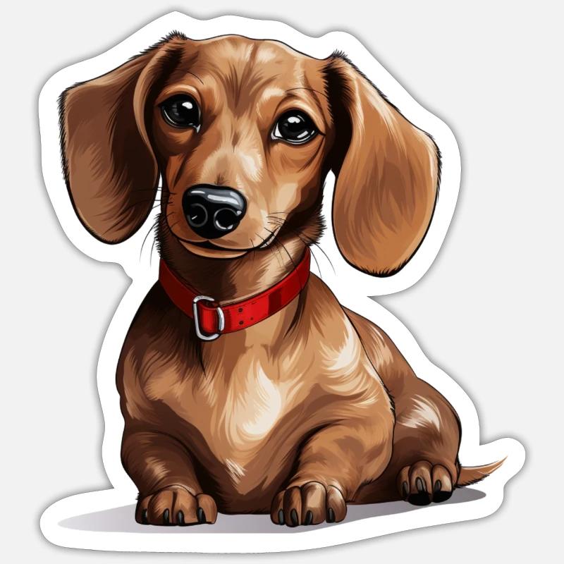 Teckel Sticker taille S (10 x 10 cm)