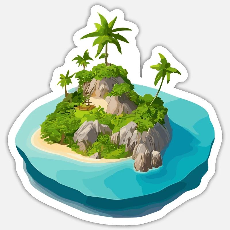 Îlot vectorisé Sticker taille S (10 x 10 cm)