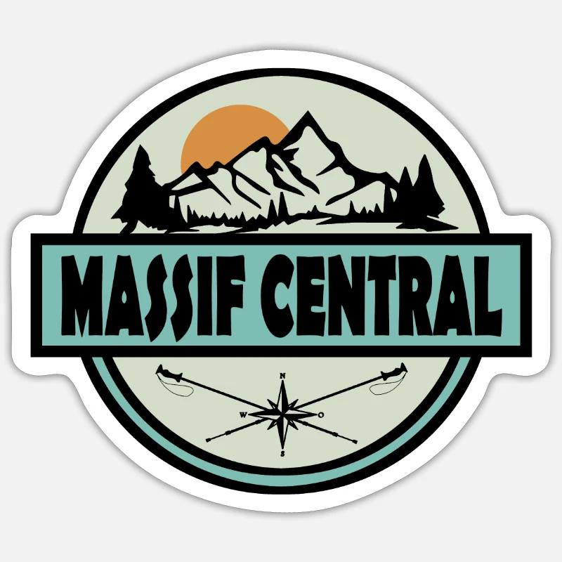 Massif Central - Sticker size S (10 x 10 cm) - white matte