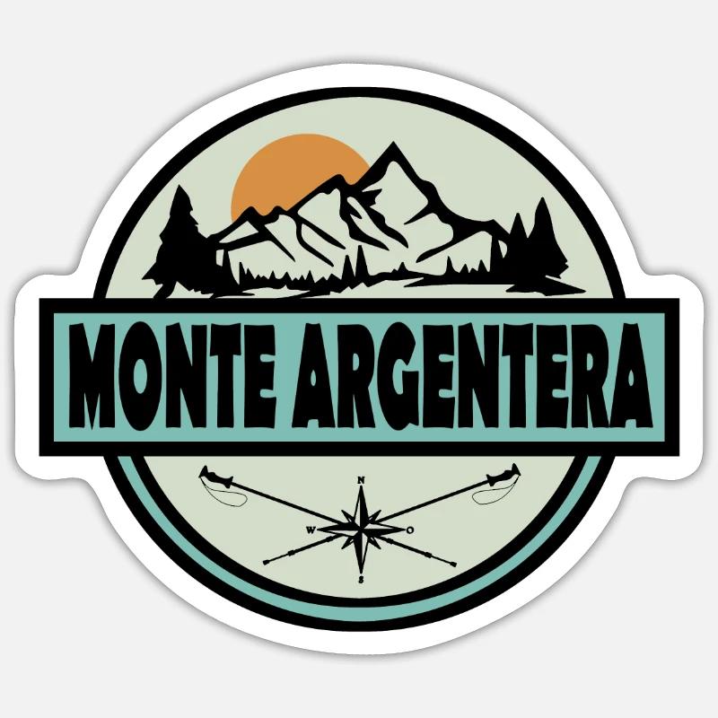 Monte Argentera - Sticker size S (10 x 10 cm) - white matte
