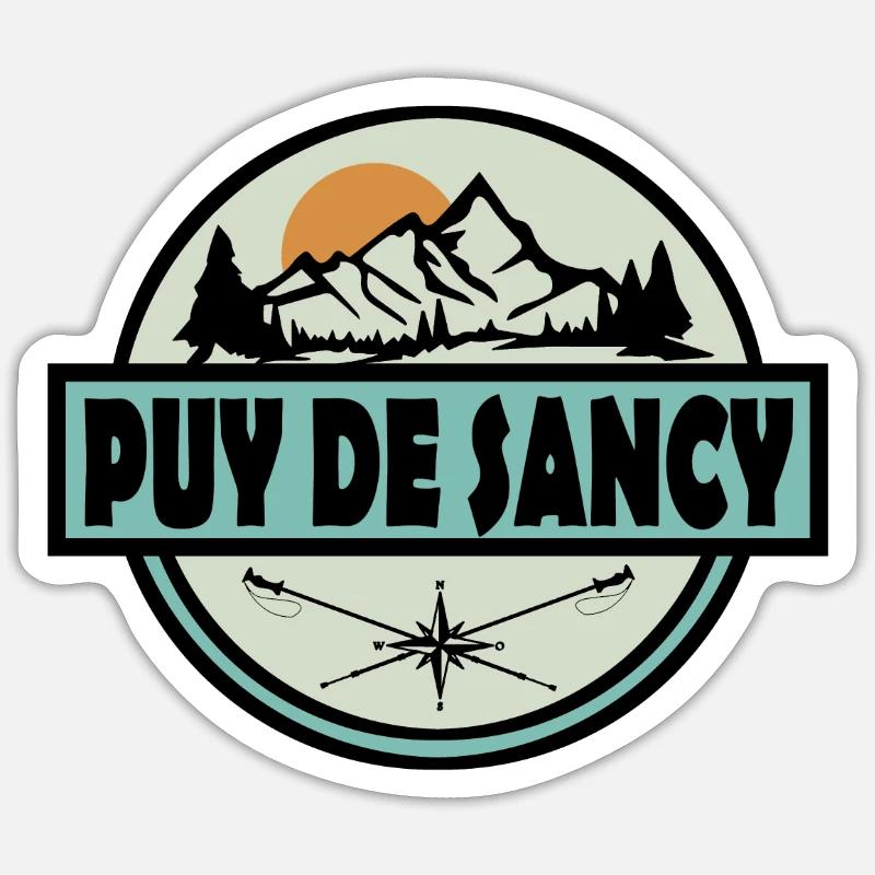 Puy de sancy 02 - Sticker size S (10 x 10 cm) - white matte