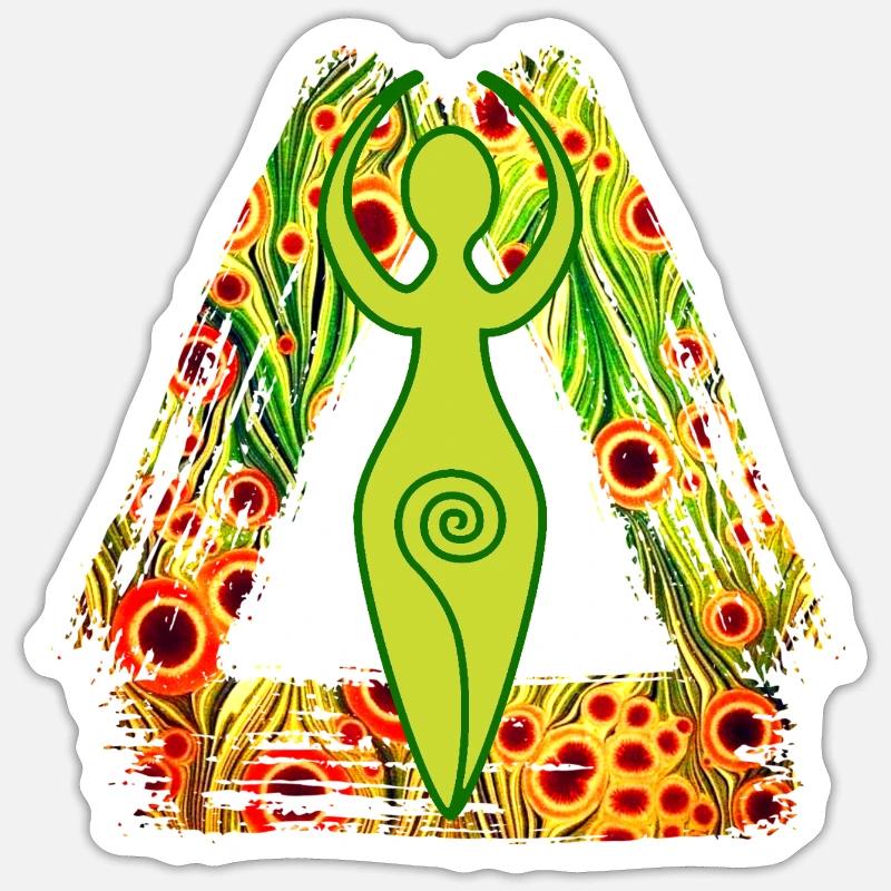 Spiral Goddess E 110 - Sticker size S (10 x 10 cm) - white matte