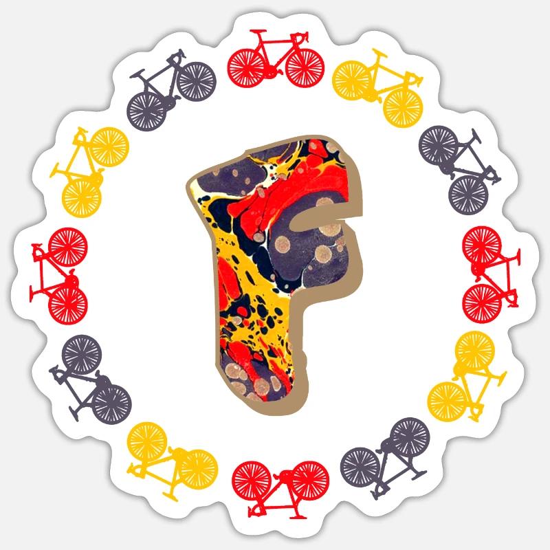 Bicycle E 202 F - Sticker size S (10 x 10 cm) - white matte