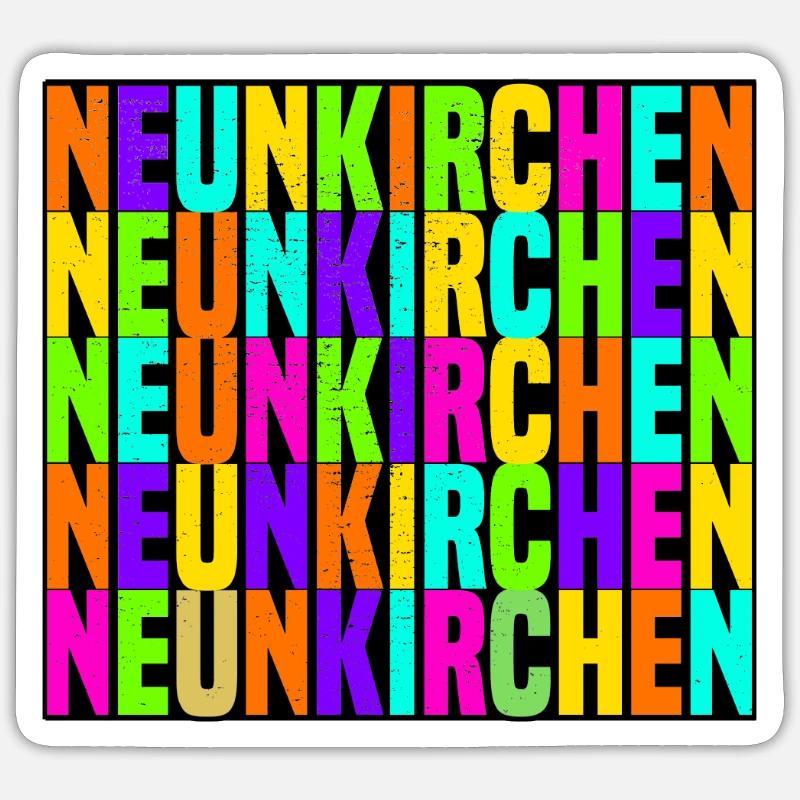Neunkirchen - Sticker Größe S (10 x 10 cm) - Mattweiß