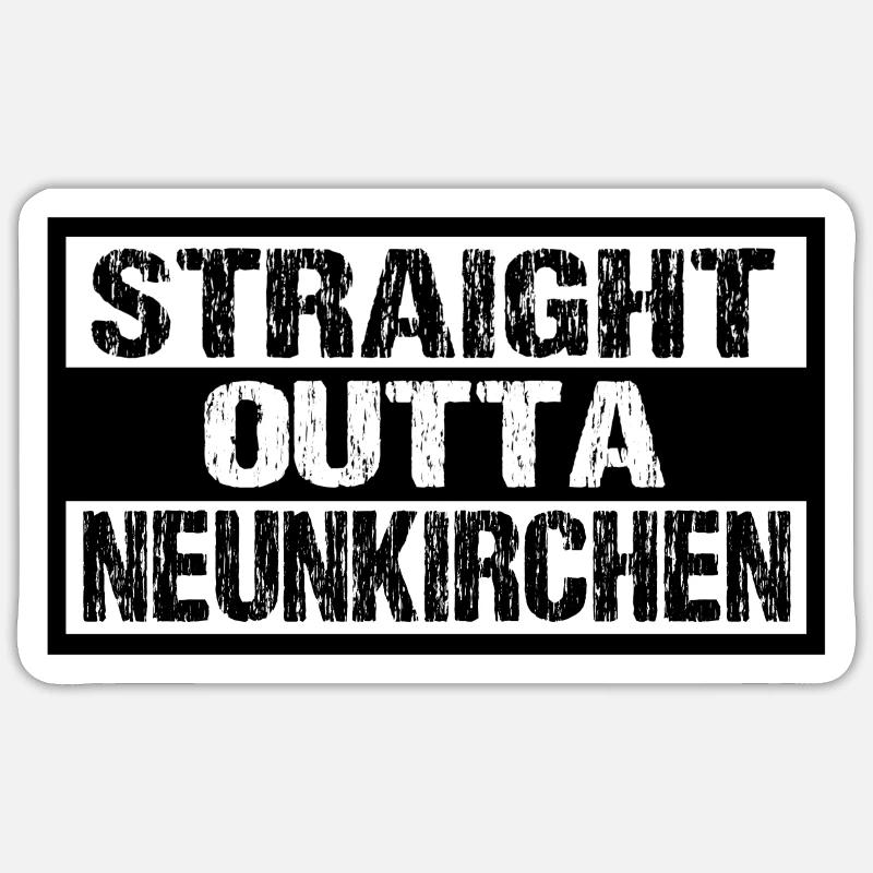 Neunkirchen - Sticker Größe S (10 x 10 cm) - Mattweiß